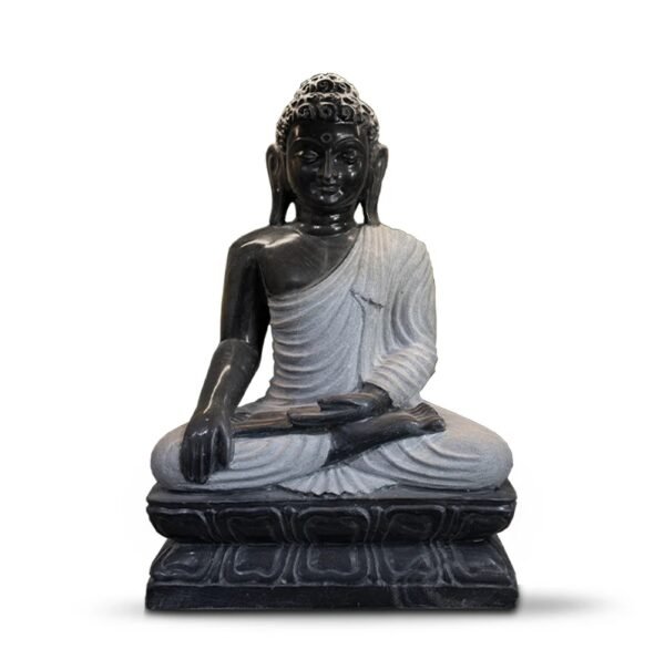 Buddha Black Marble Statue - Image 2