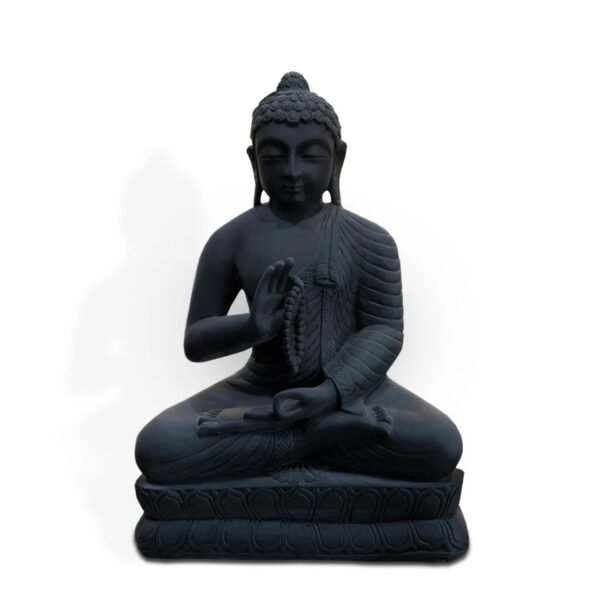 Buddha Black Marble Statue - Image 3