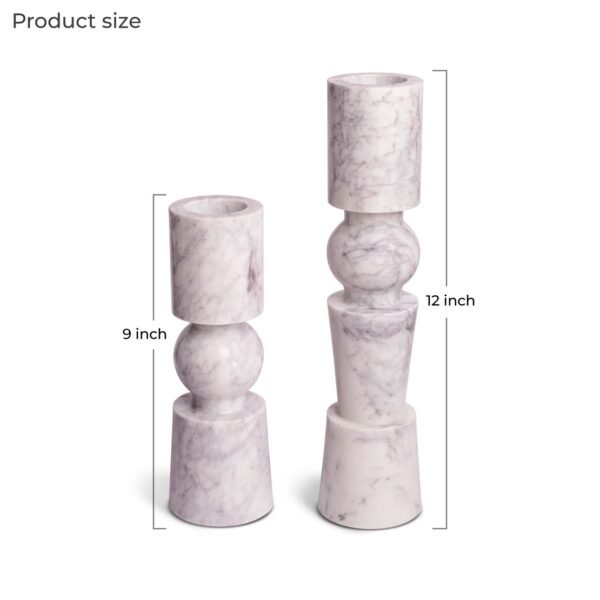 Marble Candle Holder ( Wonder White ) - Image 3