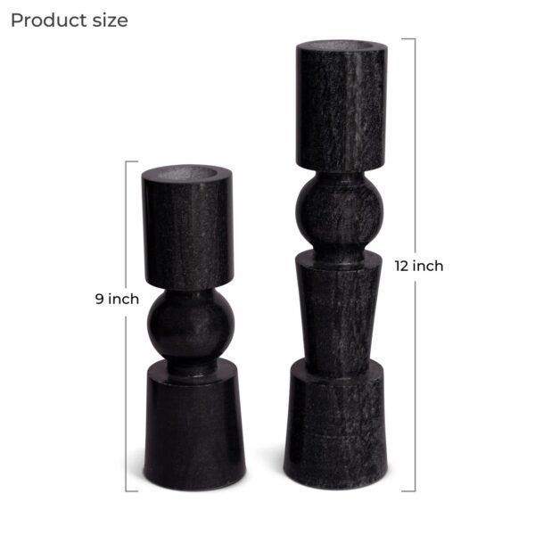Marble Candle Holder ( Modern Black ) - Image 3