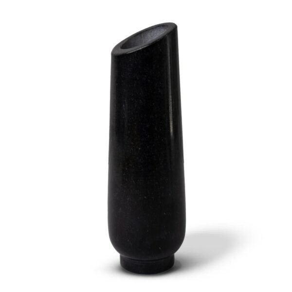 Marble Flower Vase, Black - Image 6