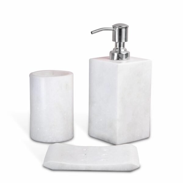 Marble Bathroom Set ( White ) - Image 4
