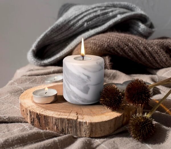 Marble Candle Holder ( Statuario ) - Image 3