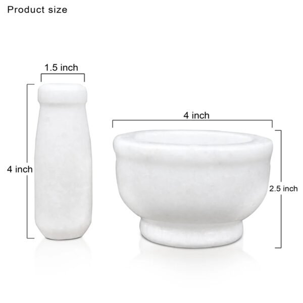 White Marble - Mortar & Pestle - Image 4