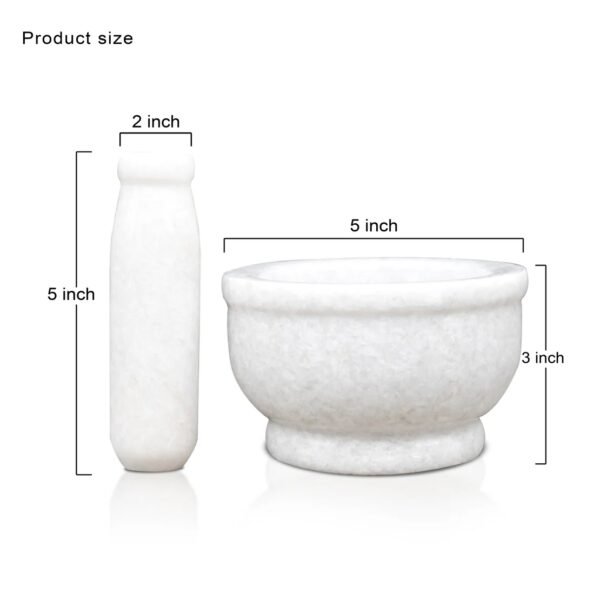 White Marble - Mortar & Pestle - Image 5