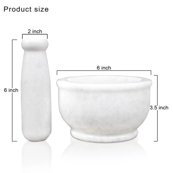 White Marble - Mortar & Pestle - Image 6