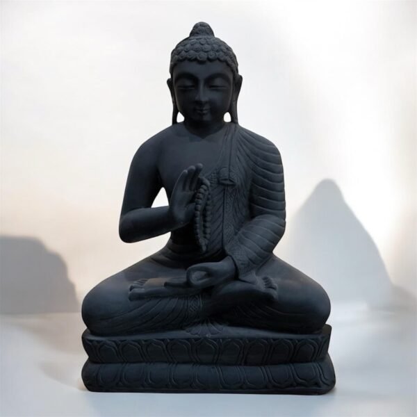 Buddha Black Marble Statue - Image 2