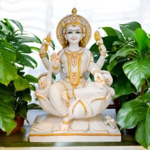 Maa Laxmi White Marble Statue