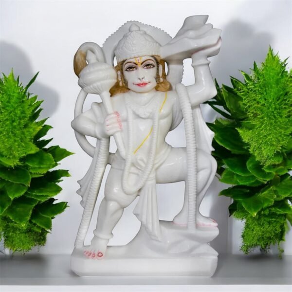 Hanuman. White Marble Statue