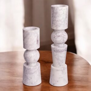 Marble Candle Holder ( Wonder White )