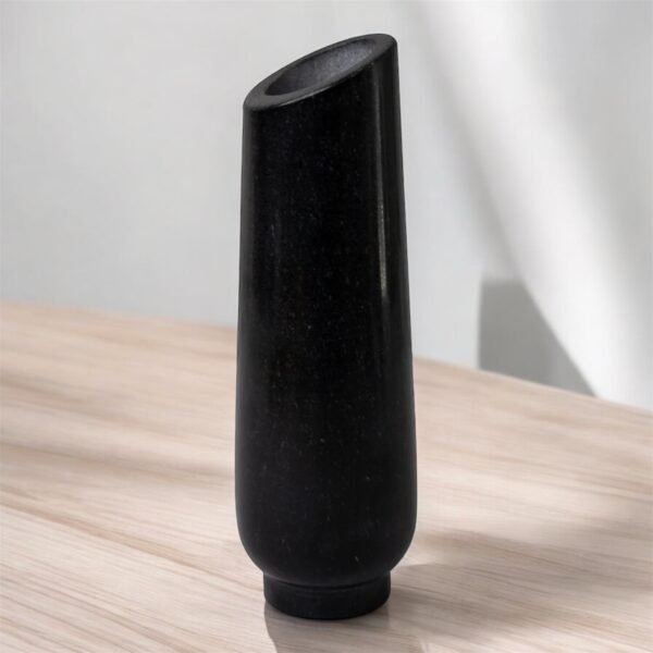 Marble Flower Vase, Black