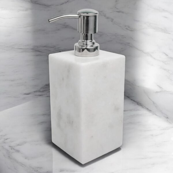 Marble Soap Dispenser ( White ) - Image 2