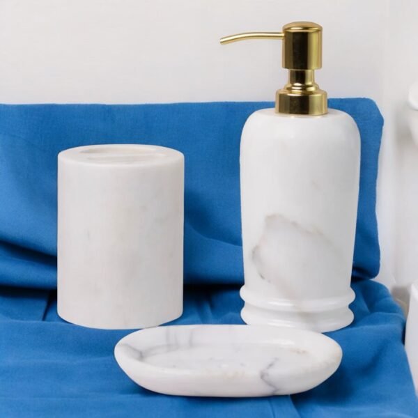 Marble Bathroom Set ( Statuario ) - Image 2