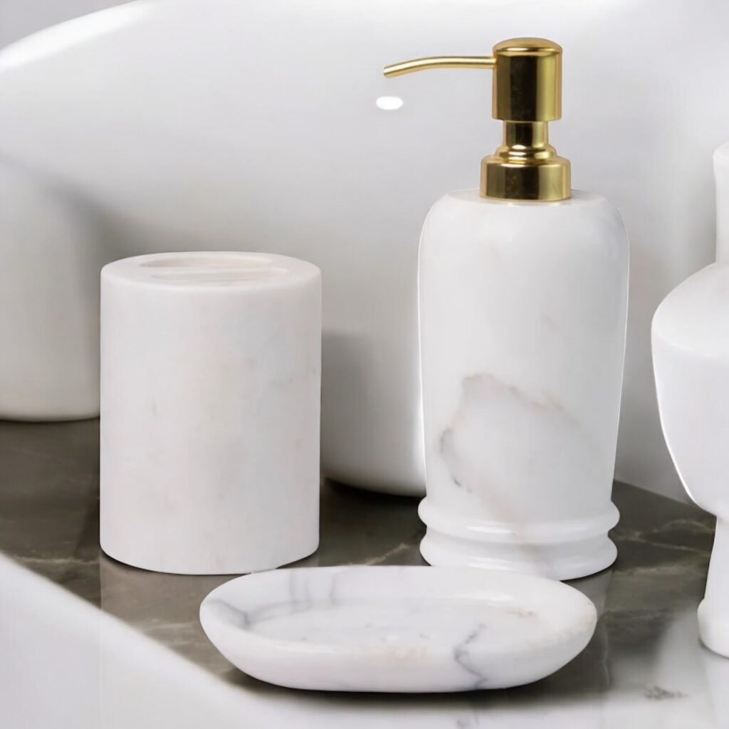 Marble Bathroom Set ( Statuario )