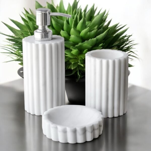 Marble Bathroom Set ( Fluted  ) - Image 3