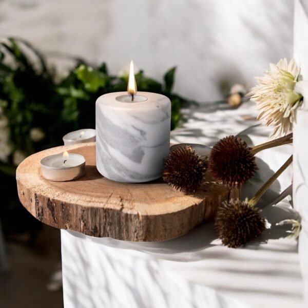 Marble Candle Holder ( Statuario )