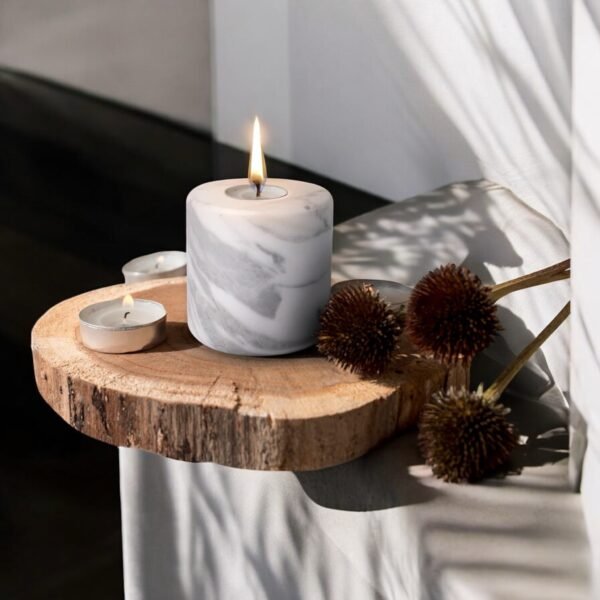 Marble Candle Holder ( Statuario ) - Image 2