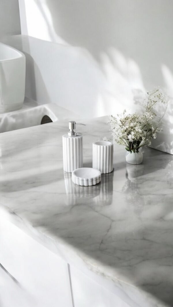 Marble Bathroom Set ( Fluted  ) - Image 2
