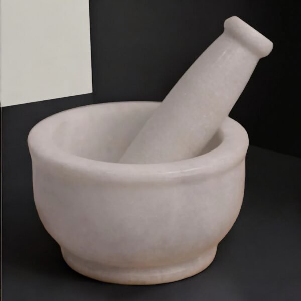 White Marble - Mortar & Pestle - Image 3
