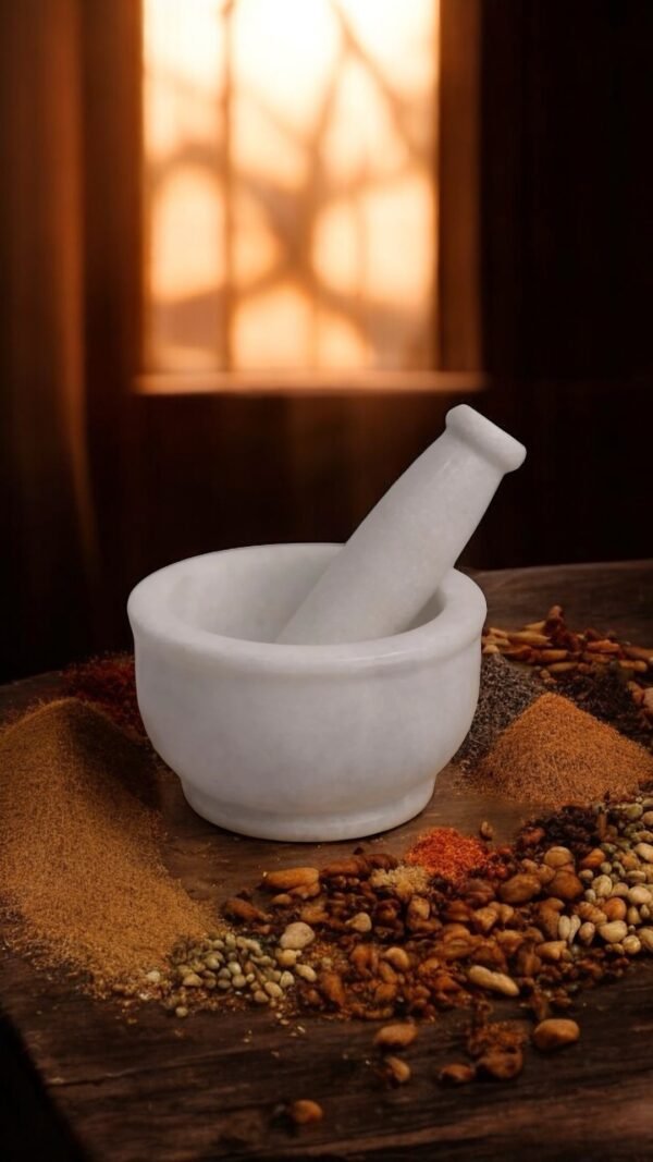 White Marble - Mortar & Pestle - Image 2