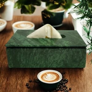 Marble Tissue Box ( Green )