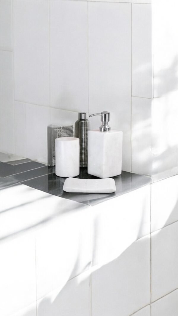 Marble Bathroom Set ( White ) - Image 3