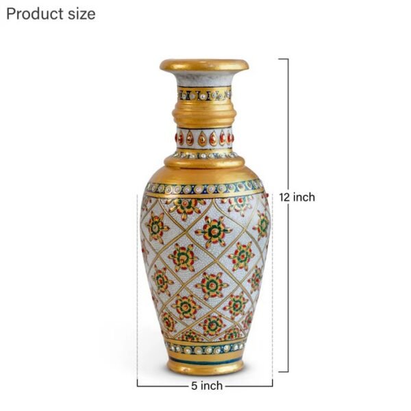 Marble Handpainted Flower Vase - Image 4