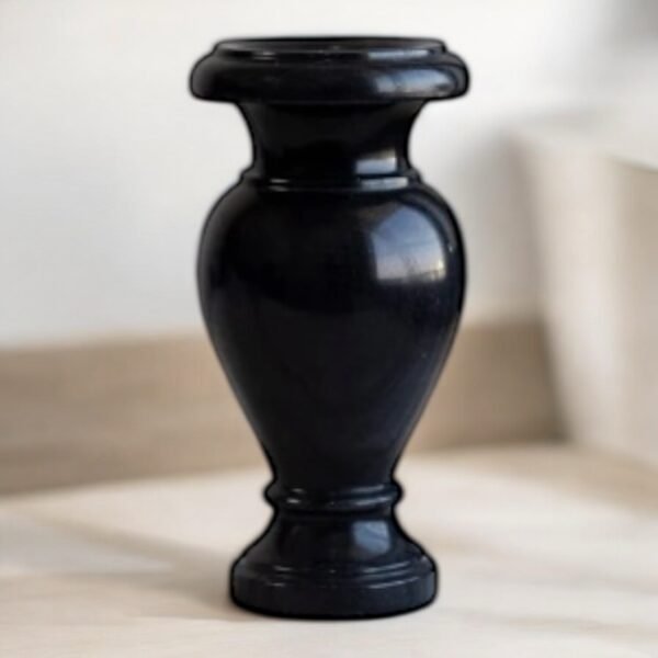Black Marble Flower Vase - Image 2