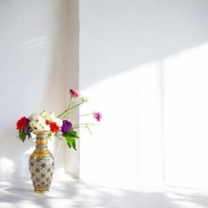 Marble Handpainted Flower Vase