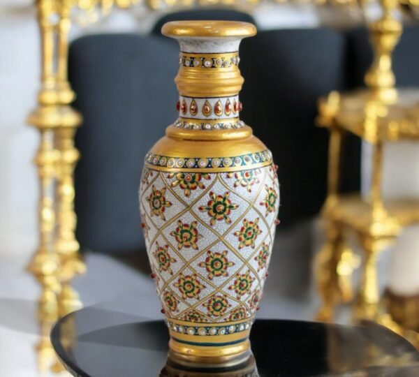 Marble Handpainted Flower Vase - Image 2