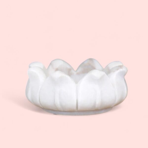 White Marble Lotus Flower Uril - Image 4